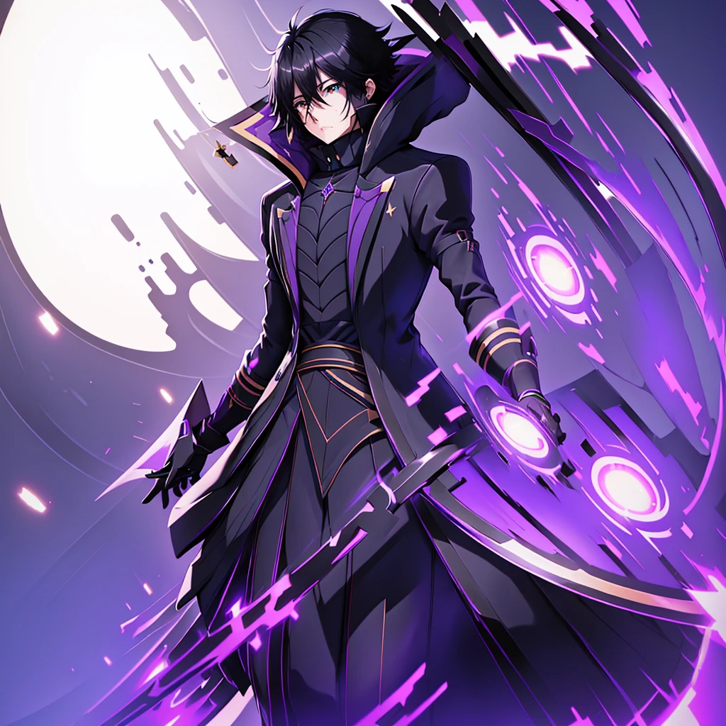 anime, anime man, anime art, anime, black hair, purple, black eyes, black hair, black hair, black hair, black hair, black hair, kirito, okata kazuto, keqing from genshin impact, trigger anime artstyle, epic anime style, anime wallaperm,masterpiece,8k ,(best quality), (best illustration) , (best shadow), shadow eminence