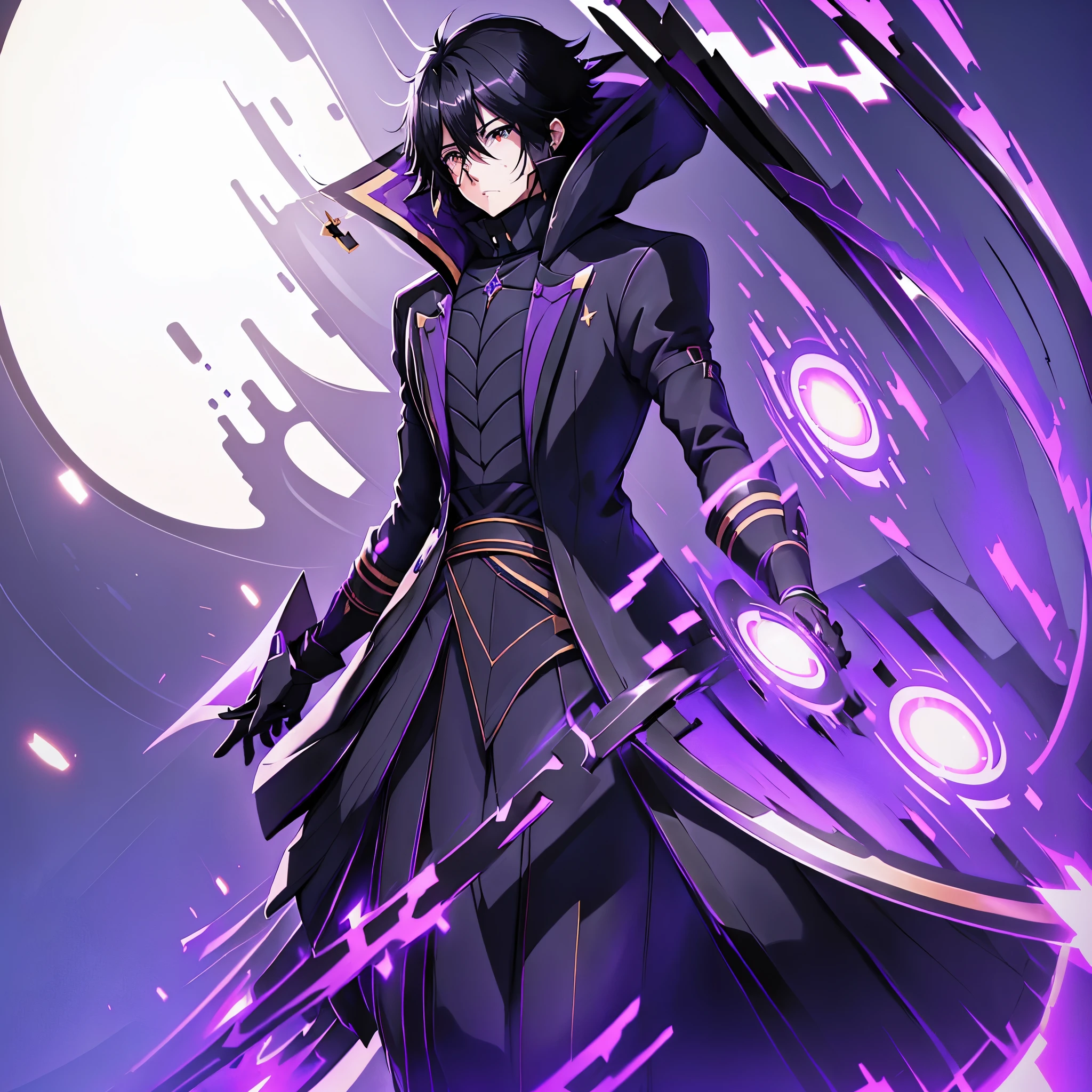 anime, anime man, anime art, anime, black hair, purple, black eyes, black hair, black hair, black hair, black hair, black hair, kirito, okata kazuto, keqing from genshin impact, trigger anime artstyle, epic anime style, anime wallaperm,masterpiece,8k ,(best quality), (best illustration) , (best shadow), shadow eminence