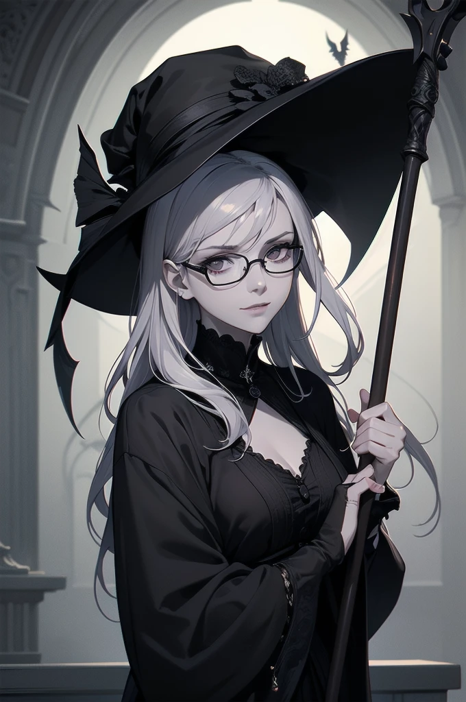 beautiful girl、cute、baby face、smile、Glasses、Long skirt、Black pumps、Magic wand、Magic Broom、witch、beautiful girl、(Best Quality,4K,High resolution,Masterpiece 1.2),Very detailed,Real 1.37,Spooky altar background,Dark fantasy,Black color scheme,Ominous atmosphere,Eye-catching,Storytelling,anatomy,Anime Style,Concept Art,Inappropriate behavior,Scythe Face,beautiful, Delicate facial features, pale Skin, Dark Background、Dark Background, Cinema Lighting, Dramatic Shadows, Gothic, Gloomy atmosphere, Dark fantasy, One Person&#39;S, Red cheeks, ,(Blood splatter 1.3),Scary smile, smile,Angel Design, TwiSted smile、Bloody,(Blood splatter 1.3),skull,Horror Style, ((Fantasy Sweet Ta Frill Black Costume)), ((Flowing Black Hair)), Female Curves, Sexy flat stomach, Perfect hands, Perfect anime character face, (Black Dress)), Standing, ((Evil smile)), ,(Dark fantasy1.3), Steam circulation, Moonlight Illumination, night lighting, (Blood splatter 1.3),Anime Angel Design, Gothic Gothicarchitecture、architecture、Western architecture、Fantasy World、,Victorian city, Skeleton Gas Light,Absurd, High resolution、 ((Tabletop)), ((Best Quality)), (Very detailedな), ((Very detailed)), (beautiful), ((cute)), (Nafswa 1.8), One Personで,(1.6)、beautiful face、Full Body Ezbian、pale, Beautiful skin、Big Breasts、Beautiful black hair、Long Hair、Smile gently、Dark building ruins、(snow white&#39;Frill dress 1.3)、(The dark ruins are Bloody 1.3)、Low angle full body shot、(Glasses 1.2)、(Creepy 1.3)、(The girl lost a lot of blood...........1.3)、(crazy smile1.6)、Spirits、(Blood dripping from the mouth 1.3)、（Glasses 1.5）、Wearing Glasses、Droopy eyes、Glasses、Gothic Dress、bangs, Long Hair, Black Hair、Dark fantasy background