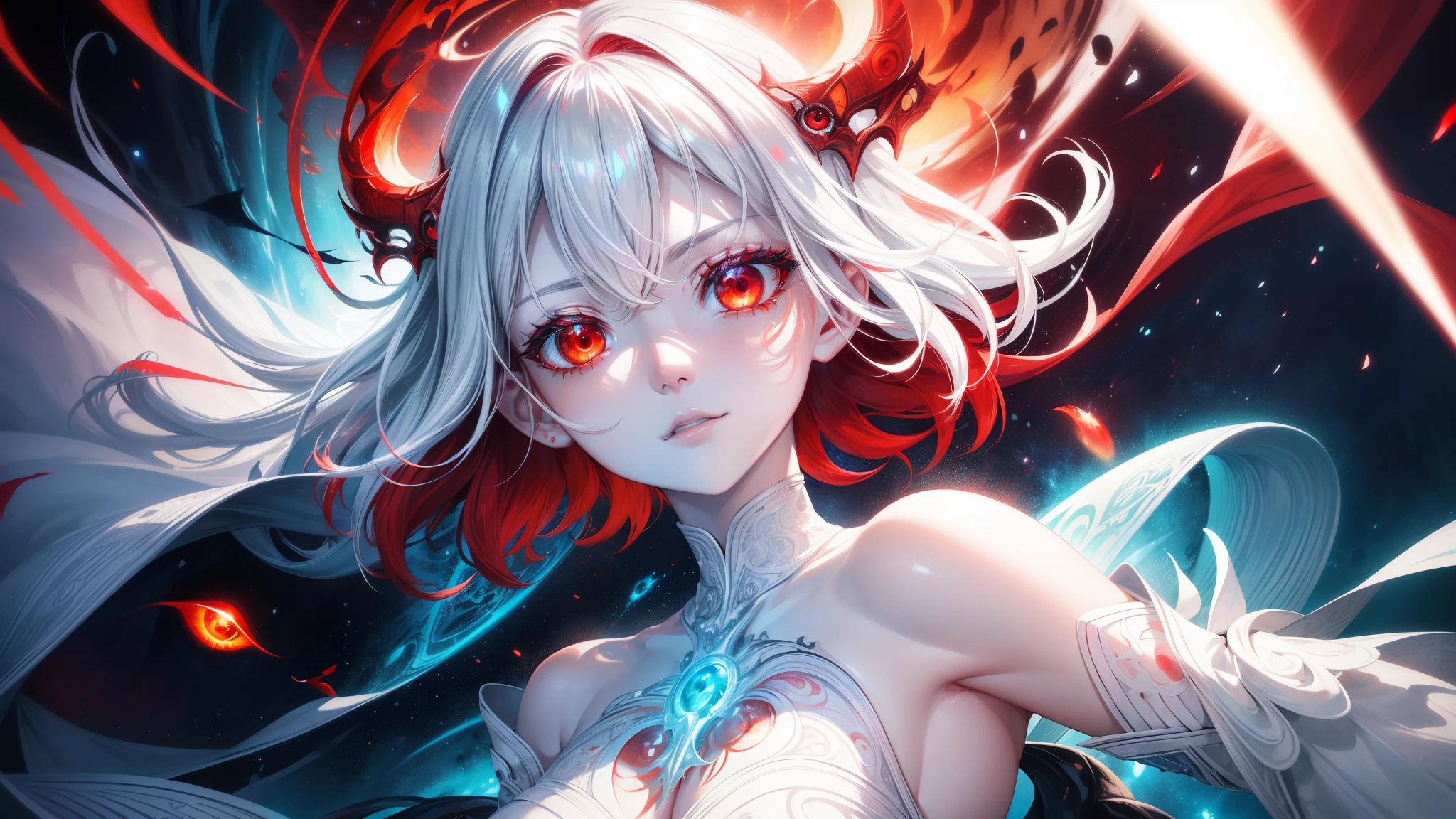 digital anime illustration, a beautiful artwork illustration, detailed matte fantasy portrait, beautiful line art, great digital art with details, goddess. extremely high detail, 4k detailed digital art, stunning digital illustration, digital fantasy illustration,((Best quality)), ((masterpiece)), (detailed:1.4), 3D, an image of a beautiful female,HDR (High Dynamic Range),Ray Tracing,NVIDIA RTX,Super-Resolution,Unreal 5,Subsurface scattering,PBR Texturing,Post-processing,Anisotropic Filtering,Depth-of-field,Maximum clarity and sharpness,Multi-layered textures,Albedo and Specular maps,Surface shading,Accurate simulation of light-material interaction,Perfect proportions,Octane Render, Two-tone lighting,Wide aperture,Low ISO,White balance,Rule of thirds,8K RAW