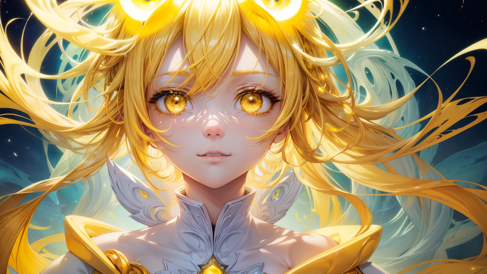 young sexy japanese girl, 18 years old, cute baby face, blue eyes, ((gold bracelet)),(gold ring on hand), (gold ring on body), ((gold wing on back)), Big Breasts, ((Light yellow hair)), (((ponytail Hair))), Earrings, (warrior of dynasty castle), (dynasty warrior), 8k, Highest quality, masterpiece,Highest quality