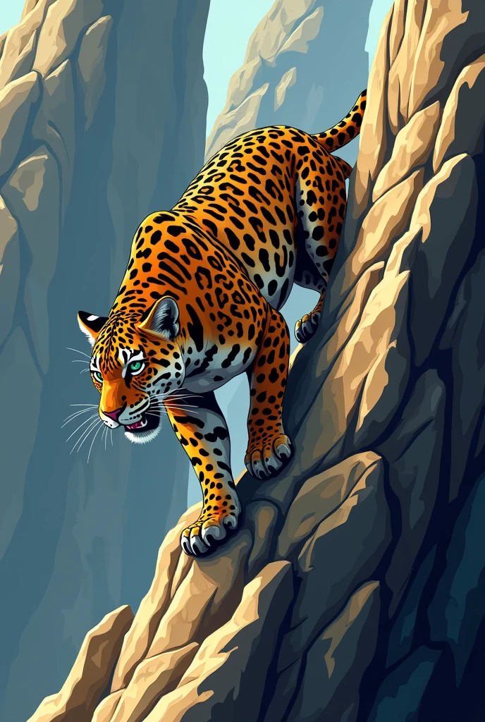 climbing jaguar vector