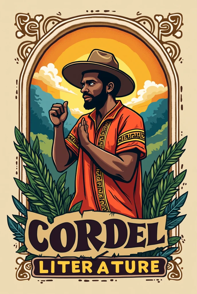 CREATE A DRAWING WHERE YOU HAVE A MAN STANDING SIDEWARD WITH A BEARD AND CUT HAIR, WITH MINT BEHIND IT AND NATIVEGUARD IS WRITTEN AND UNDER THE NATIVEGUARD IS WRITTEN IN PORTUGUESE HAIR AND BODY, ALL IN TRIBAL STYLE