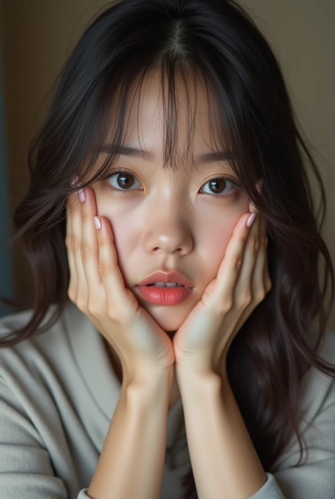 Capture a hyper-realistic, highly detailed, and high-resolution 16k close-up of human skin. The texture of the skin should be natural, with such detail that the pores can be minutely discerned. The skin should appear healthy, with a uniform tone. Use natural lighting and a color