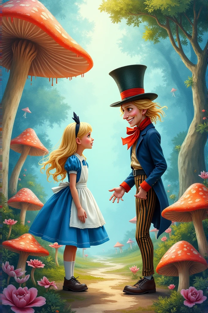 Alice in Wonderland, Alice and the Mad Hatter Children in the Enchanted Forest