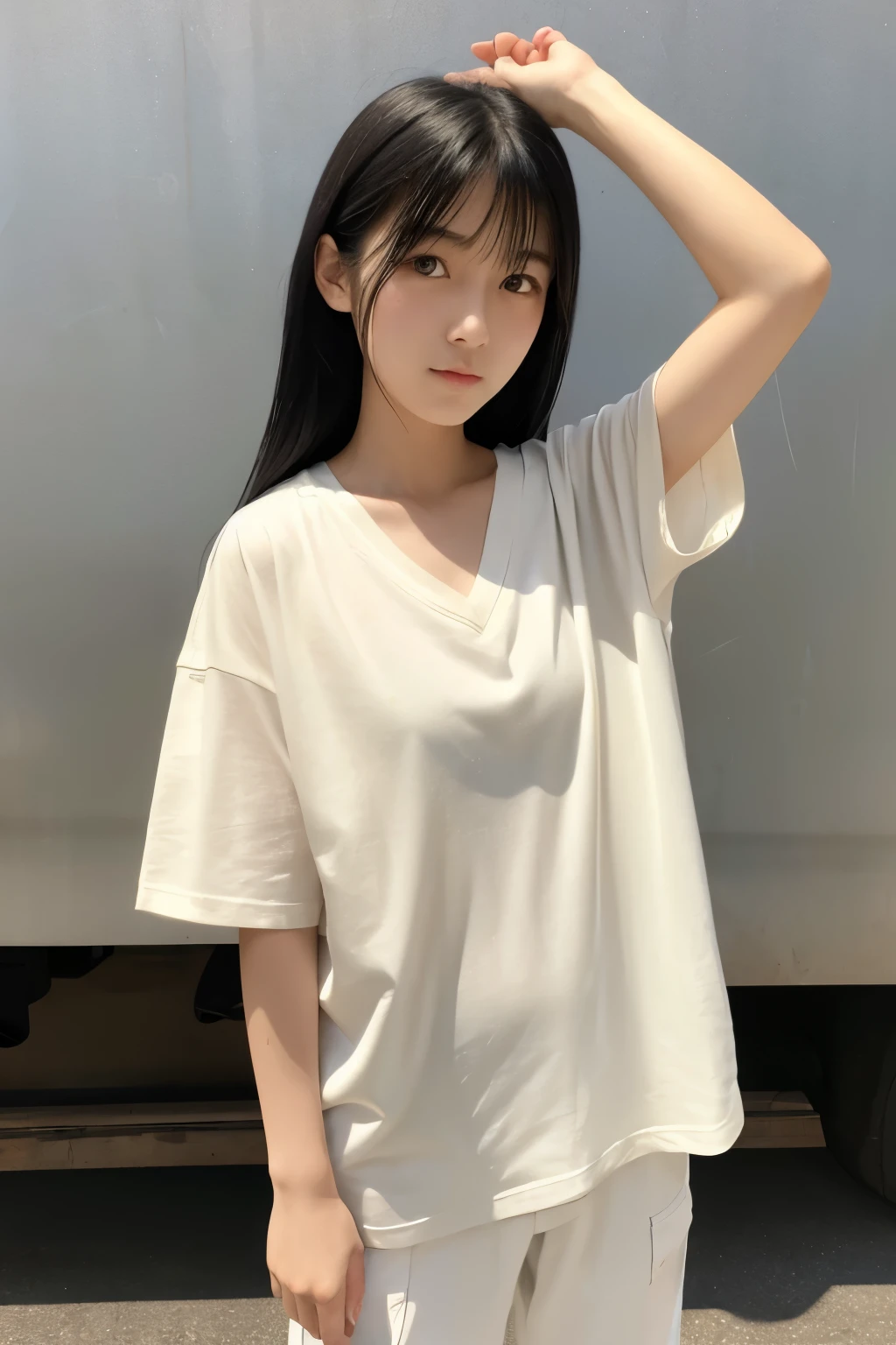Layla (masterpiece), (highest quality), (super detailed),(messy hair),(figure), (1 girl), beautiful detailed eyes,delicate beautiful face,floating,(high color saturation),(colorful splashes),colorful bubble,(shining),focus on face, t sitting in the conference room , g;It's a cage, Golden star, white blouse, smile