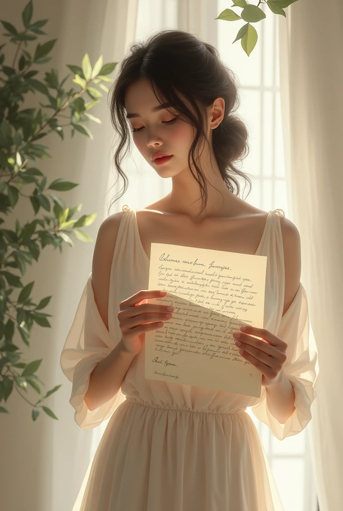 full body lesbian，An elegant woman，wavy hair，((transparent:1.2))，slit wedding dress off the shoulder，huge breasts，((huge cleavage))，big ass，stand on the ground，(bent down, Hands on desk, )，in the living room，(facial expression of pain:1.5)，side view:1.4
