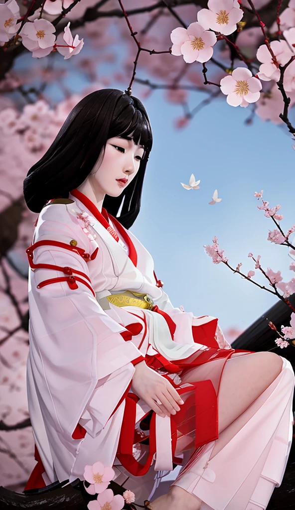 Seimei offers a prayer for peace and harmony, and the cherry blossoms gently fall around him, symbolizing the restoration of balance.