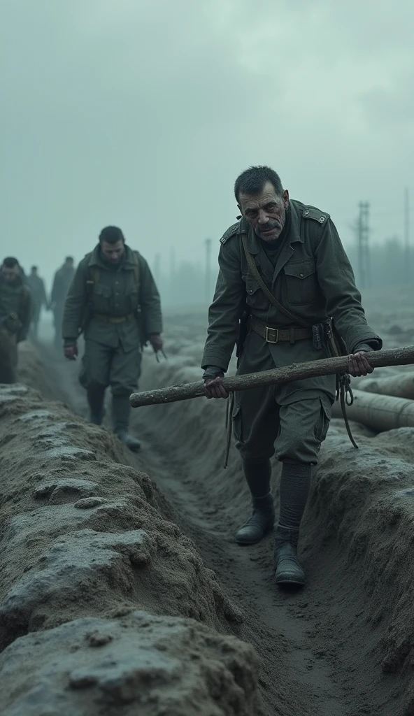 Make 185,000 old soldiers in an open environment, make the environment dark.