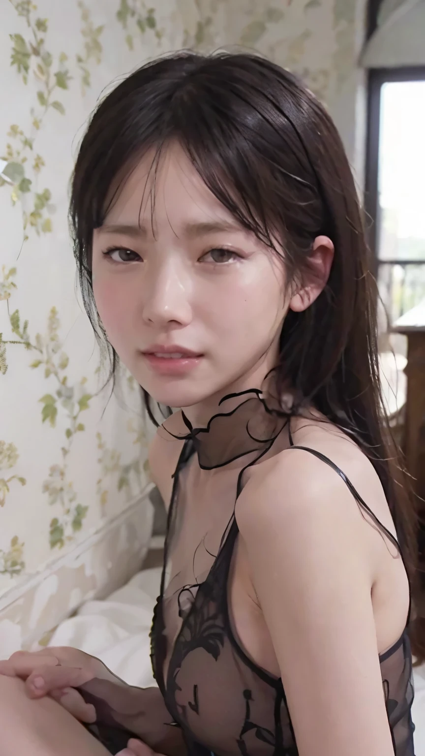 (original) , (very detailed wallpaper) , (best quality) , (masterpiece) , photographic reality, realistic, very detailed illustrations , beautiful eyes, (delicate face) , perfect detail, (best lighting) , (super complex details) , ultra-detailed, ((black suit1.5)), ((close her mouth and eyes tightly)), frowning with furrowed brow blinking eyes, satisfactory smiling,  4K unified, (super detailed CG: 1.2) , (8K: 1.2) , realistic, octane rendering, cum on face, mouth full of cum, nsfw, sidefellatio