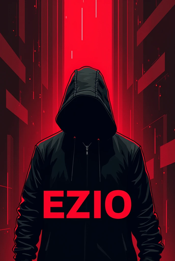 Logo  graffiti "EzyouzZ" pour un gamer avec un personnage qui fait chut de son doigt 