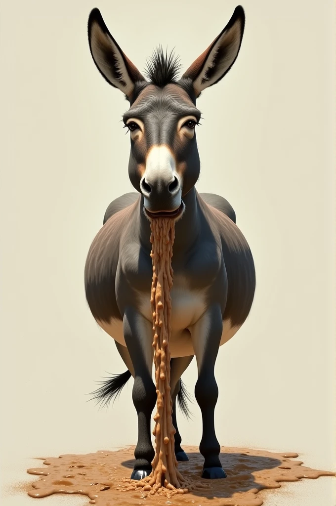 Brown naked pony
