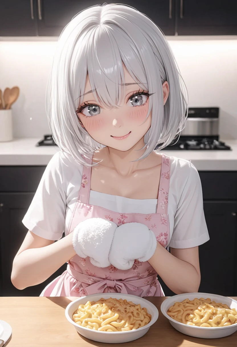 nsfw,idolmaster, {{{anastasia}}}, small , be slender and tall, bule eyes, {{short spiky hair}}, silver hair, {{scan}}, {{{masterpiece}}}, {{{{extremely detailed body}}}}, {{{{extremely detailed eyes}}}}, {{{{official art}}}},((gray sports bra)), (wet, sweat:1.0), bukkake,semen, ( on body:1.4,  on hair:1.8,  on face:1.5,  on cake:1.6), dinnig room, (((eat cake with a fork))) ,(eat semen),cute smile, open mouths, stick out tongue, flushed cheeks, place right hand on a table, place cake on a table,