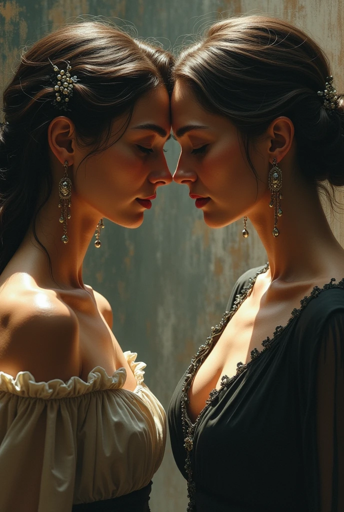 A lesbian couple, 30 years old, explicit, detailed anatomy, sexy atmosphere, vulva, labia, vaginal, schlick,cunnilingus:2, high contrast, photorealistic, hyper detailed, cinematic lighting, dramatic shadows, vibrant colors, sensual, intimate, erotic, masterpiece, 8k, hyperrealistic