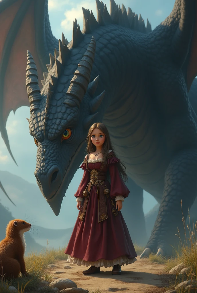 Create a photorealistic masterpiece in stunning 8K resolution, featuring a Cute young blonde headed cyberpunk girl holding her multicolored baby dragon, fantasy, exquisite detail, 30 - catch light, low - contrast, High - sharpness, depth - of - field,- hour, ultra - detailed photography, shiny stars in the sky. This scene invites viewers to lose themselves in a world where the girl's beauty harmonizes with the magnificence of her surroundings, offering a truly mesmerizing and immersive experience