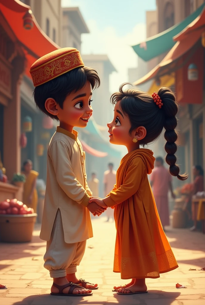 Indian boy and french girl