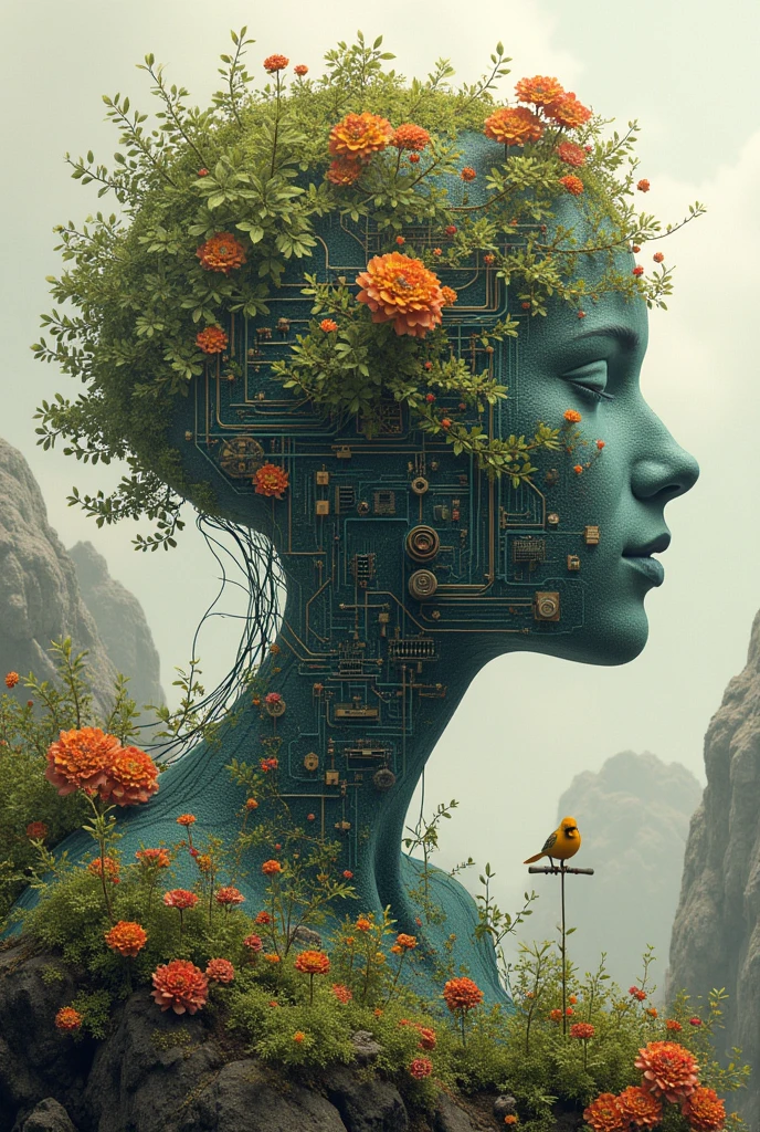 (masterpiece:1.2,Exceptional Quality,mirror-like,Cinematic Experience,Photorealistic,RAW Photos,Super detailed),8k,wallpaper,(Beautiful multiple exposure illustration jigsaw puzzle combining a female cyborg and a futuristic city:2.0),(1000 piece jigsaw puzzle:2.0),(Black background:2.0),(Create the outline of a female cyborg holding a daisy flower:2.0),Sharp lines,Sharp Focus,Double Exposure,Full Color,(Detailed Female Hands:2.0),(Beautiful female hands:2.0)