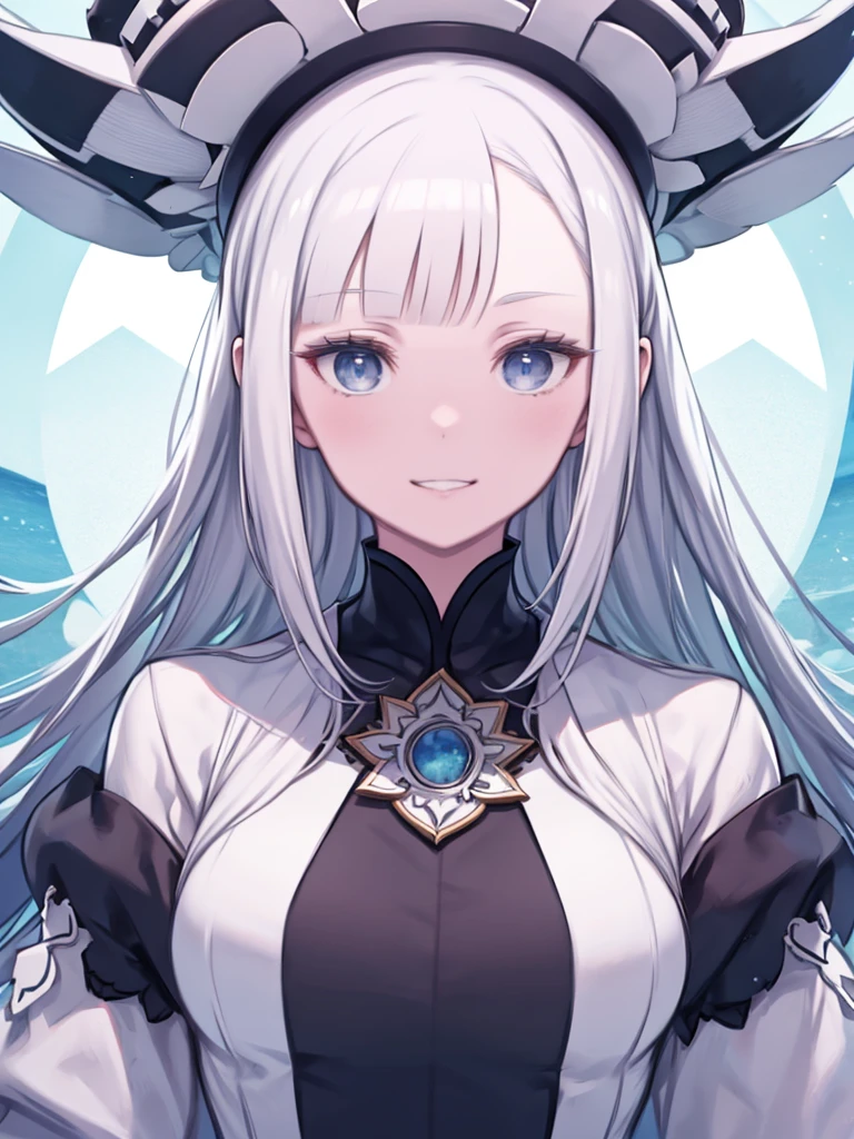 masterpiece, best quality,1girl,<lora:Mp:1>,white hair,smile,looking at viewer, 1other,fox ears,monster girl,