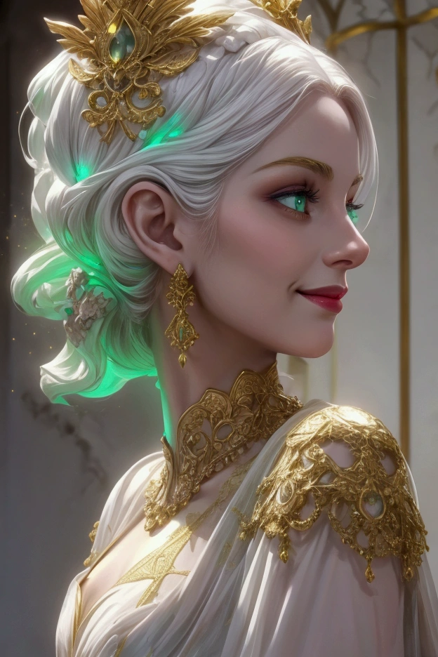 There is a woman with light green hair, (((pink lipstick on lips))) (((look-at-camera)), e um vestido preto segurando uma lanterna, sedutora mulher mesmer, (((peitos grandes))), render divino, unreal engine render + uma deusa, Retrato de uma feiticeira, dressed like a cleric, cabelos ornamentados, pretty female cleric, cinematic goddess close shot, retrato, Retrato de um mago feminino, 8k octae renderizar foto