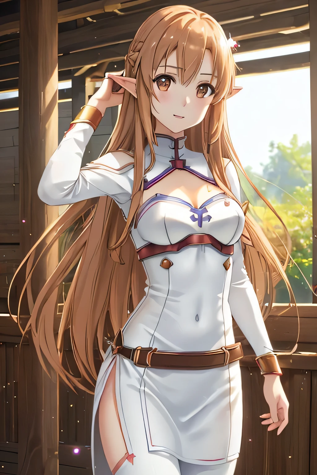(Full Body Shot, Asuna from Sword Art Online, anime waifu, art jam, highest quality, 1 girl, 8k, Very detailed, Cinema Lighting)，((Cowgirl Sex:1.6))，

Asuna, Adorable anime waifu from Sword Art Online, is  skillfully depicted in a Full Body Shot by the masterful artist, art jam. image, Amazing work with great attention to detail, Rendered in stunning 8K resolution, I can vividly describe every intricate detail of her features... Her long, flowing blonde hair cascades down her back under the Cinema Lighting, Highlight each strand、Reflection of the surroundings