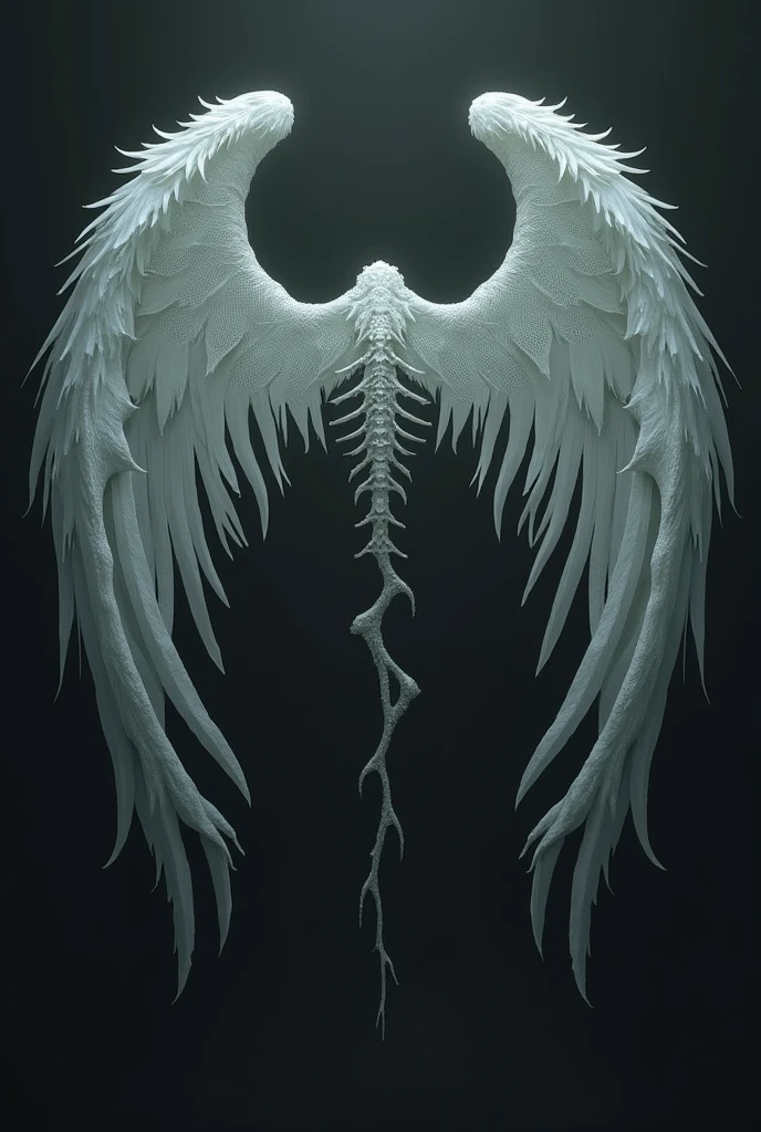 A grayscale and baby blue image of a back with wings, and white mourning ribbon with text "Angel Daniel"
