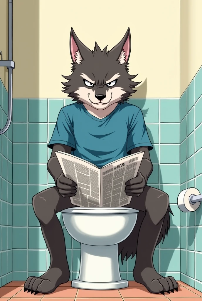 a black cat,sit on toilet,blush((wet fur 1.4))Sweat,drops of Sweat,Use correct posture when using the toilet