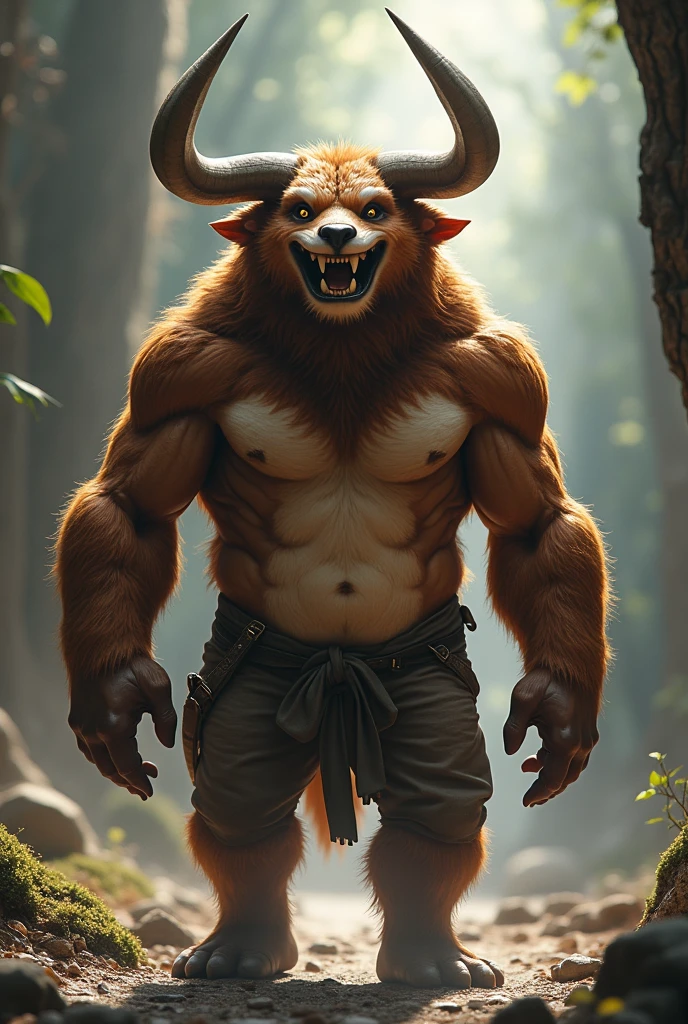 Minotaur, solo, muscular, perfect_eyes, perfect_face, abs, big_chest,wide_body, muscular_arms, winter, snowforest_background, solo, minotaur, theets, angry, half_body, close_up, low_angle, manly, man, muscular, brown_horns, big_eyes, orange_eyes, glowing_eyes, bara_body,hyper_muscles, hyper_chest, hyper_muscular_body, huge,forest, snow,snowy_forest
