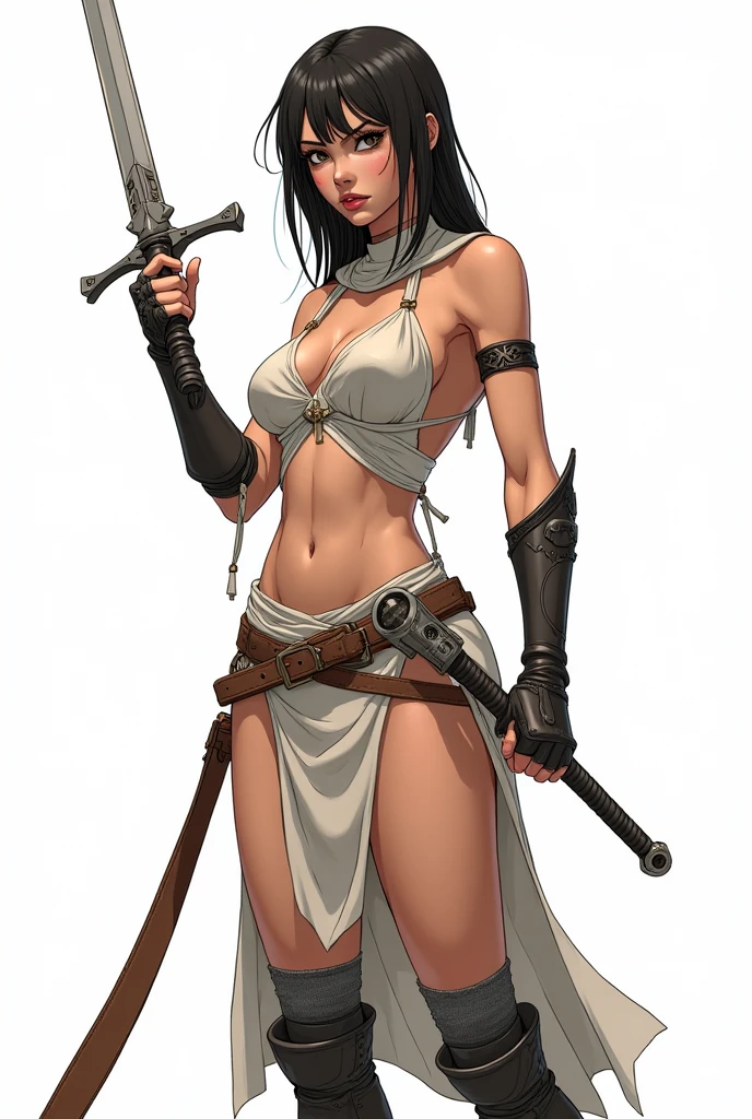 (masterpiece, best quality), intricate details, 1girlredskin (1SologirlRED skin:1.2) (standing full body toe to head by wooden pole:1.2) iron collar, arms behind back, iron cuffs, shackles, bound, bondage outfit, harness, o-ring, bondage outfit blindfolded cover eyes, happy red cheeks, chain leash collar choker neck bell shackles wristbands bracers bracelets, cleave gag