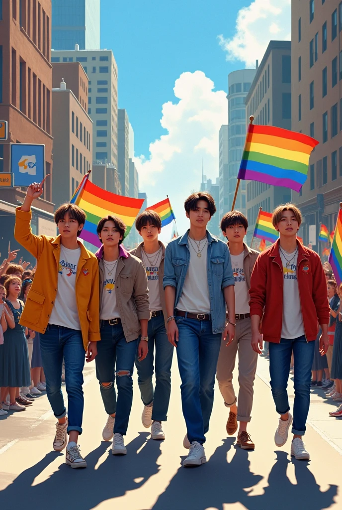 BTS Junk Kook at the Pride Parade. Not happy with it yet, the crowd in the background is underwhelming.