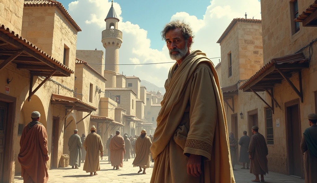 Image of Lazarus in a small old town in Jerusalem, a well-known ...