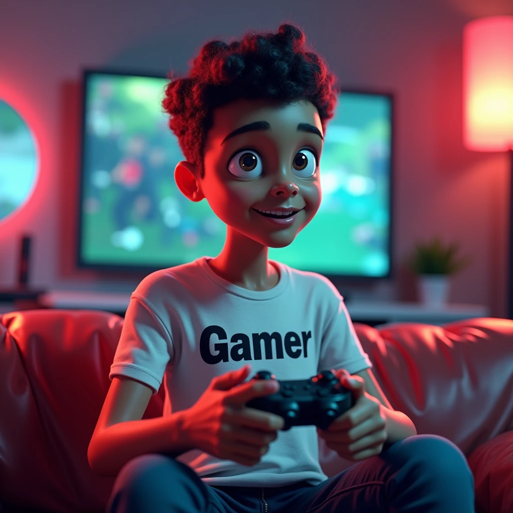 A boy playing games and his name is shahzaib