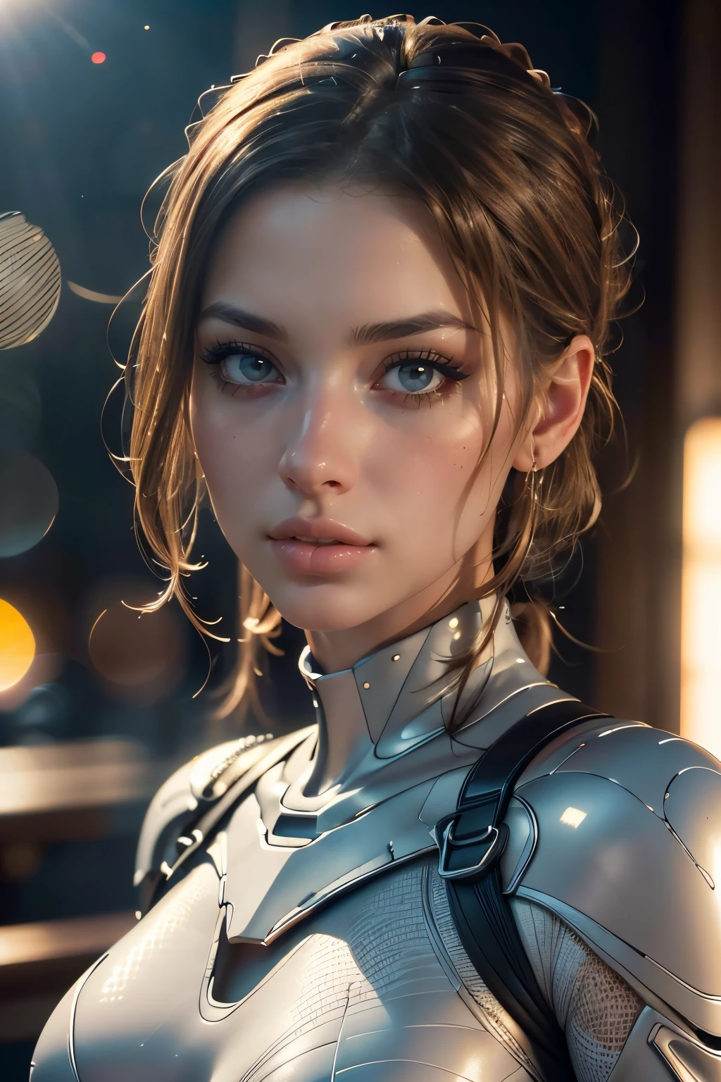  1 woman, bodysuit, white bodysuit, arms raised, standing, detailed face, beautiful detailed eyes, beautiful detailed lips, extremely detailed eyes and face, long eyelashes, (best quality, 4k, 8k, highres, masterpiece:1.2), ultra-detailed, (realistic, photorealistic, photo-realistic:1.37), HDR, UHD, studio lighting, ultra-fine painting, sharp focus, physically-based rendering, extreme detail description, professional, vivid colors, bokeh, portraits 