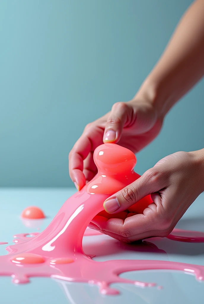 Someone put red nail polish on mannequins, Very realistic, translucent and slimy flesh, some tentacles are touching her, Realistic hands, very very very realistic, realistic hand, Realistic flesh, glittery!!! oiled - skin!!!, Smooth red skin, Smooth translucent white skin, jelly - like texture, smooth waxy skin, Realistic fingers