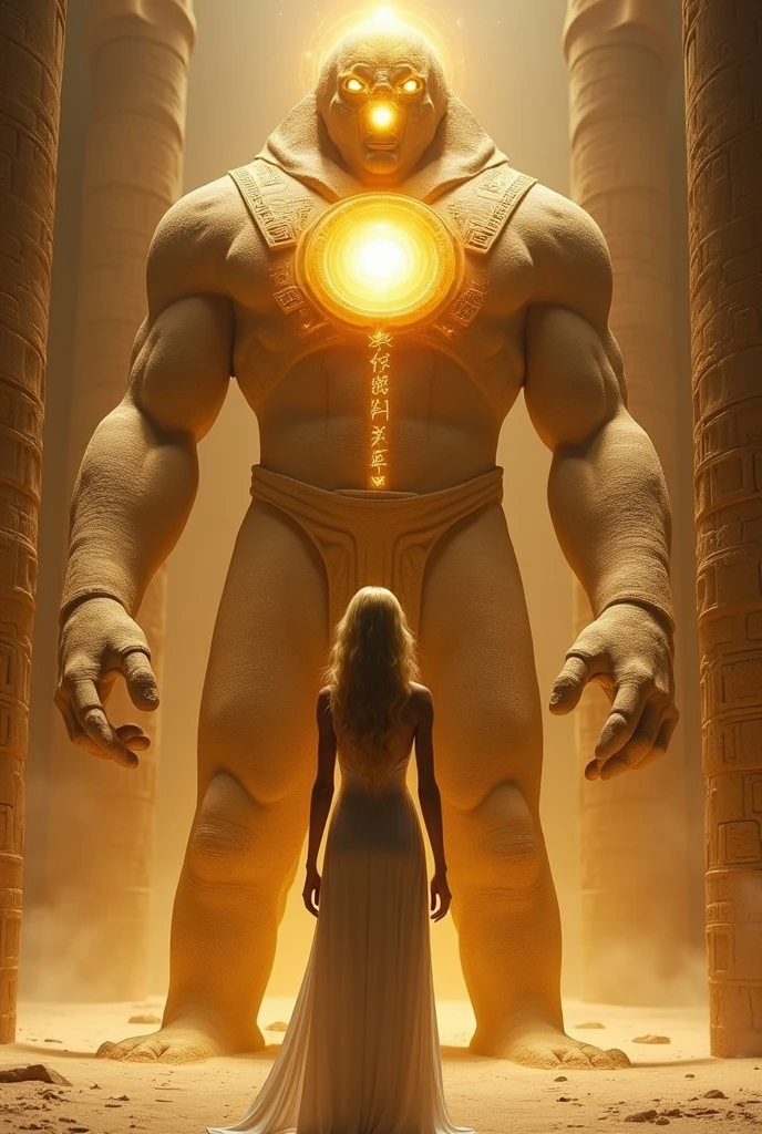 A blonde girl sees a naked Nile
