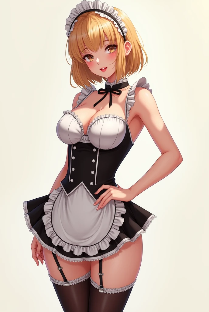 (masterpiece), woman,Frilled maid costume,Long skirt, Small breasts,Natural light, Realistic, Diffuse Light, skinny, vapor, (Please lift your skirt), (urination), With a smile.garter belt,Lace Stockings,Long nipples,Areola,See-through bra, Blowjob,Frill apron,sunglasses