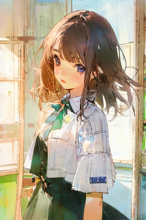 Super delicate and cute girl with black hair、soio、a junior high school student、14years、8K Ultra High Definition、Delicate texture、 Medium Hair、flat chest、(((Plaid mini skirt)))、(((Wear camisole)))、high socks、Plain clothe、Smiling,spreading her legs,exposed panties,nsfw,middle breast,classroom,lying down on the desk,spreading legs open wide with knees bent,creating the shape of the letter M,(((detailed race white panties))),