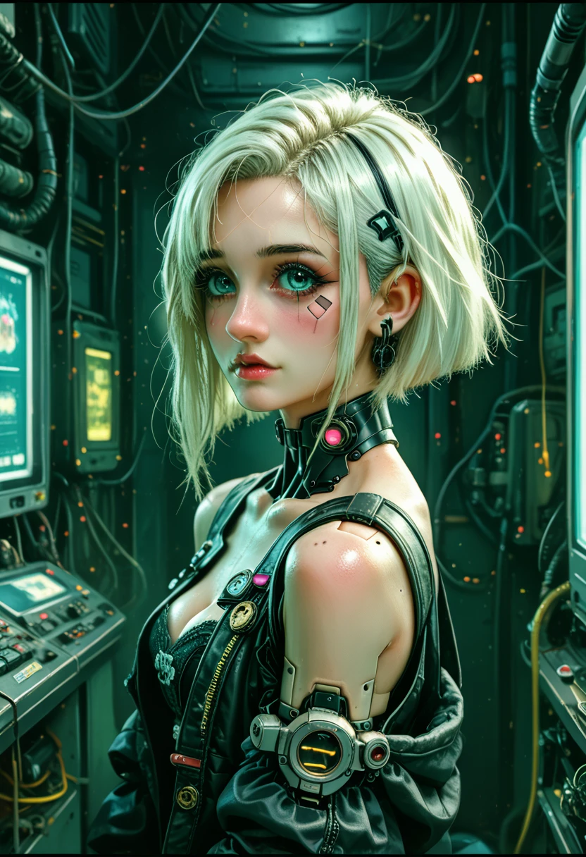 Cute kitten made of metal., robot, cyberpunk style, ((complex details)), HDR, ((complex details, super detailed)), cinematic footage, vignette  