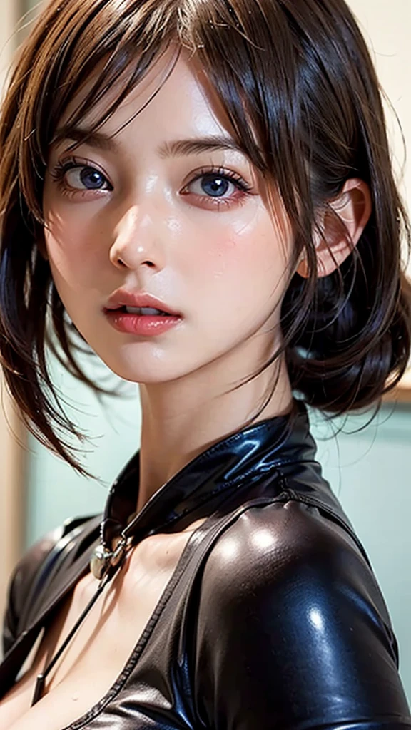 ((Beautiful Face:1.2)),((Upper Body)),masterpiece, Best Quality, One girl, Skin-tight plug suit, Perfect Eyes, Perfect Face, Kuvshinov, Cowboy Shot,