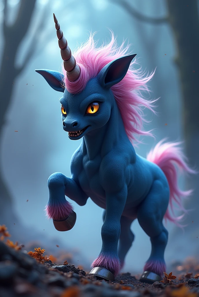 A four-furry half-horse half-shark monkey