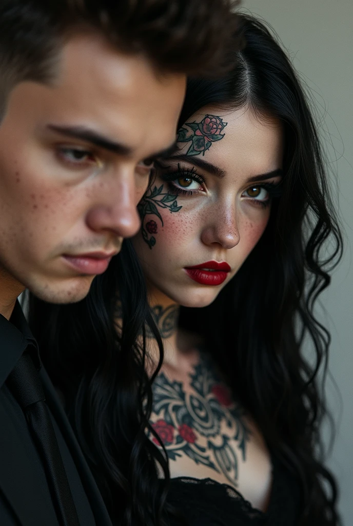 Hr giger tattooed sexy seductive dead girl, perfect face, hyper detailed ruby eyes, full body view,