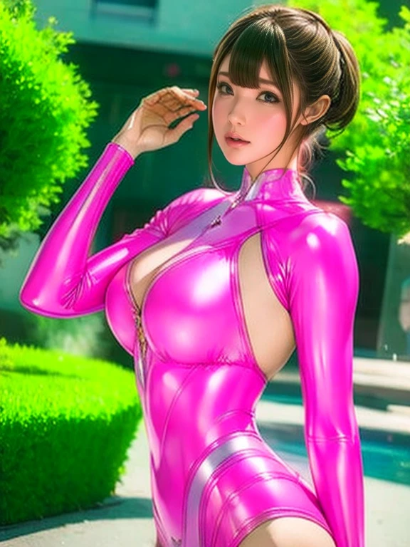 arafed woman in pink and blue outfit holding a sword, shining pink armor, knights of zodiac girl, slick pink armor, fiora from league of legends, streamlined pink armor, katana zero video game character, extremely detailed artgerm, range murata and artgerm, ig model | artgerm, style artgerm, alluring elf princess knight