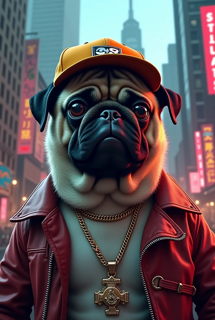 Pug rapper dog - SeaArt AI