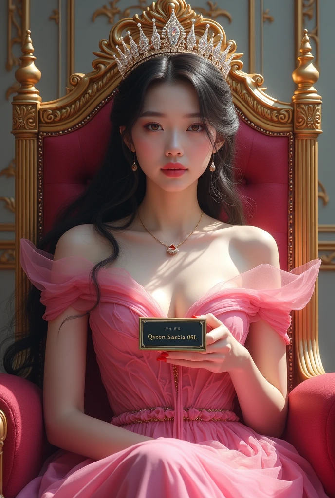 Princess crown and 7 card envelopes.
On a throne of royalty 