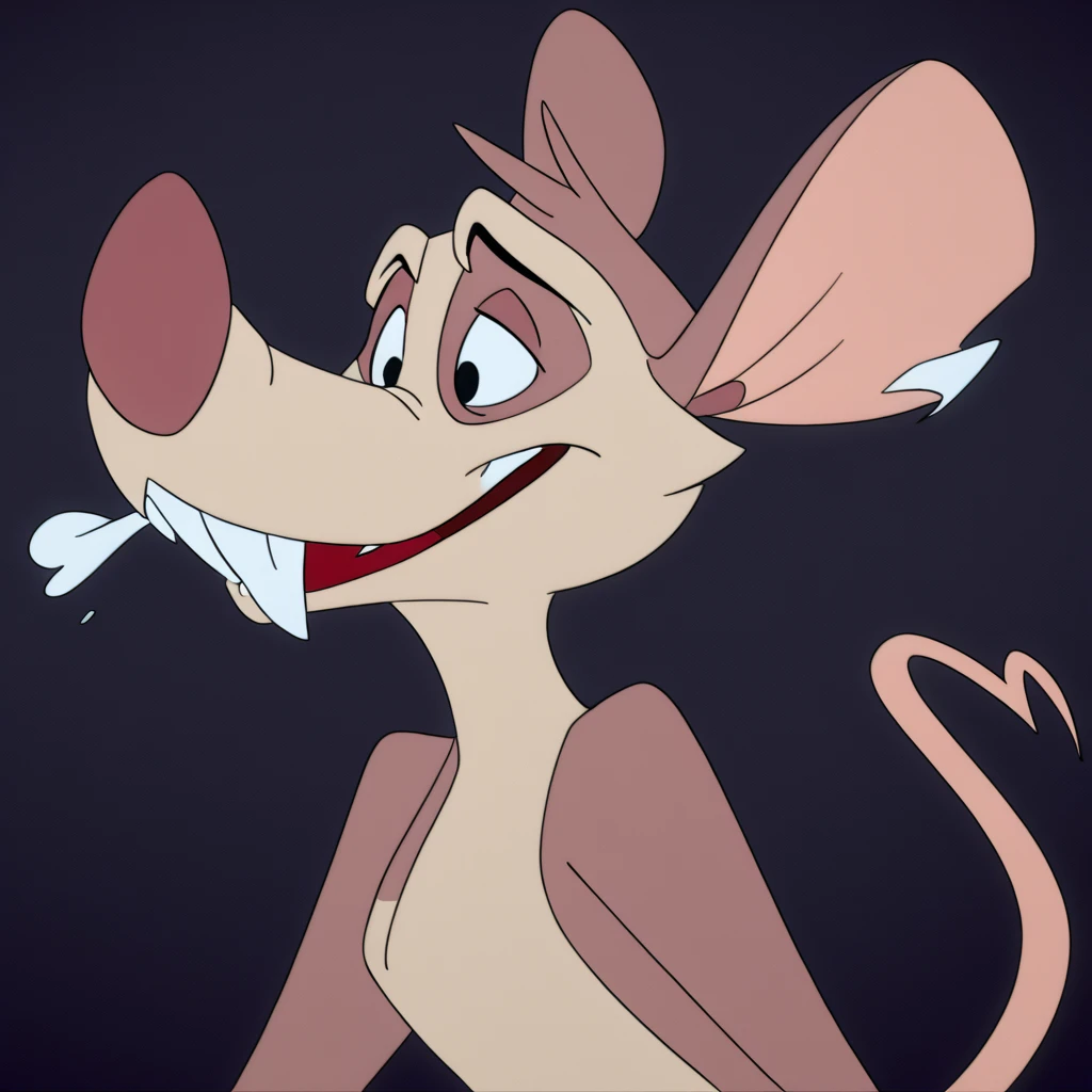 Skull Breath Rat in  Don Bluth  art style