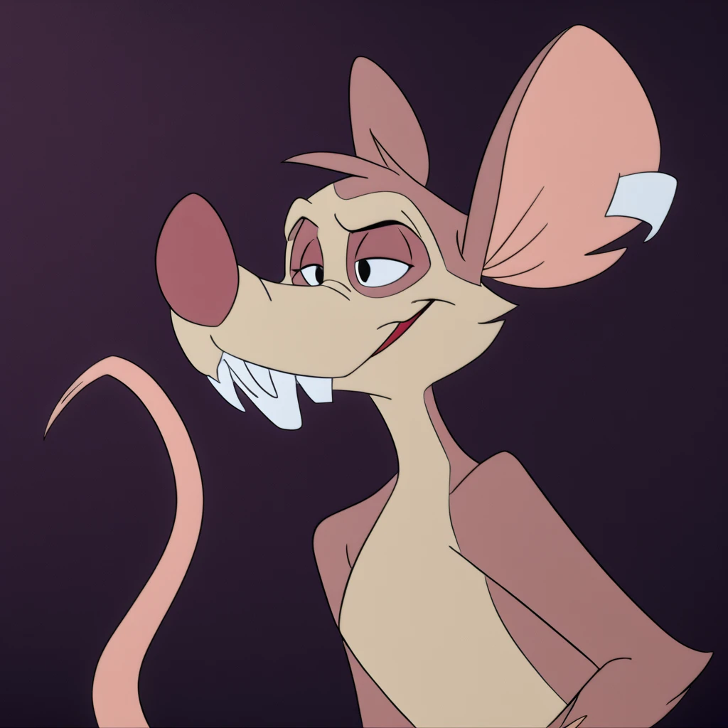 Skull Breath Rat in  Don Bluth  art style