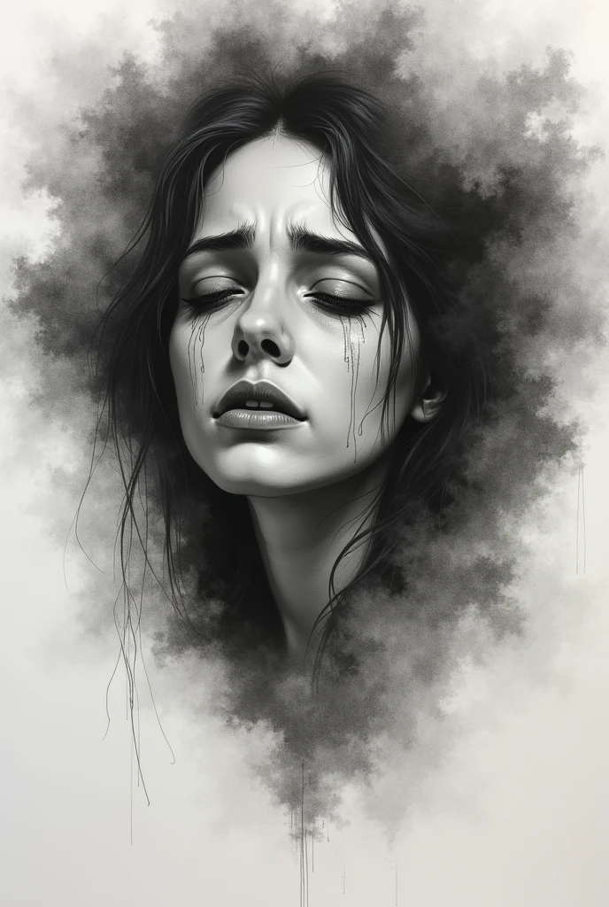 a woman in pain, being anally penetrated, extreme close-up, extreme detail, high quality, photorealistic, cinematic lighting, dramatic shadows, intense anguish expression, sweat, tears, extreme tension, raw emotion, gritty, grounded, realistic, visceral