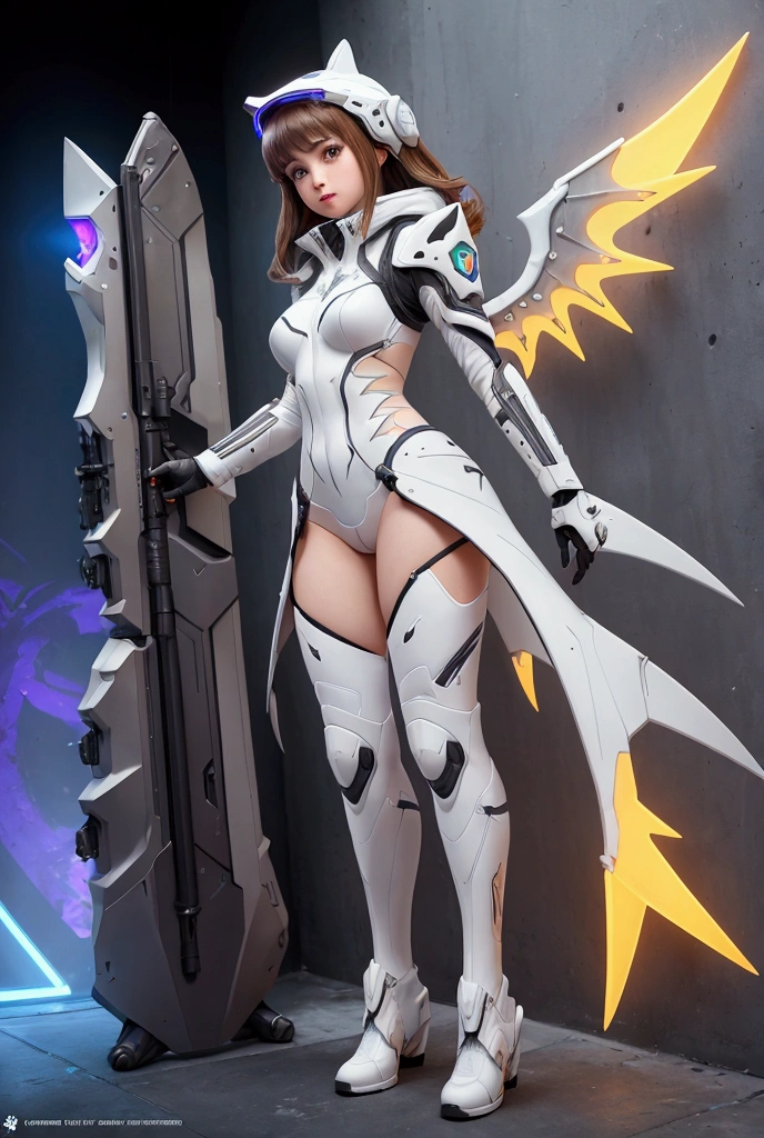 (((full body shot of a sexy girl))):1.9, ((attack pose)),random girl Ji-Woo from South Korea
gun,  scifi background, facing viewer, science fiction,machine gun,shining steel,silver,(huge mecha in background, gundam,transformers):1.4, gray  spiky hair hair
expressive,muscular,reflection , <lora:epi_noiseoffset2:1>,(nsfw):0.8,(broken armor):1.4,
<lora:ArmorSuit_v01:0.4:CLOTHING>,<lora:HardSurface_beta:0.6:CLOTHING>,
<lora:RetrowaveTech:0.8>