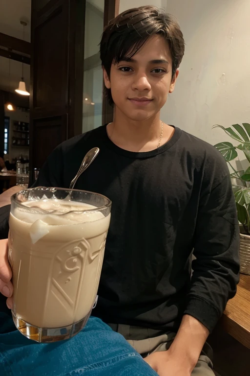 A cartoon picture of a man with a milk carton, milkman sexy, milkboys sexys, glass of milk, milk, bar, flowing milk, sea of milk, drinking at the bar, milkshake, spilled milk, yaoi, bartending, ricardo milos, in billy herrington body, inside a bar, puddle of milk, sitting at the bar, top milk brands, full calidad, 4k, full hd, calidad alta, calidad de cine, milkman naked