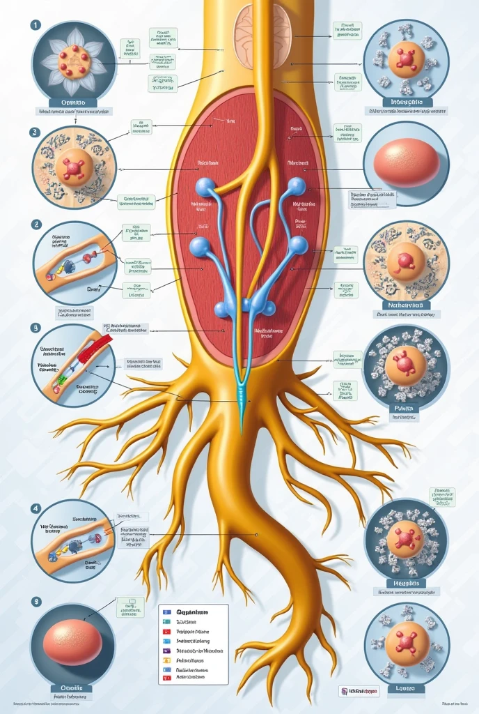 A medical illustration of a cross-section of artery,  narrowed by plaque buildup, reducing blood flow. the plaque is shown in yellow.