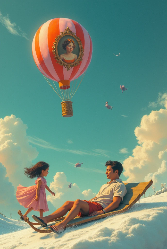 Gradient Man Color gradients are superimposed on the man, who sleeps, in a dream ...